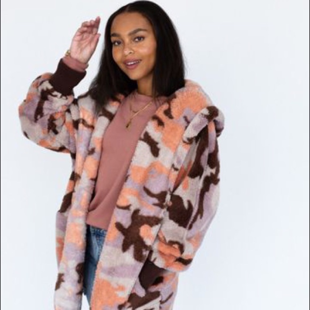 Three Bird Nest Sherpa Camo Jacket